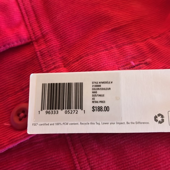 Outerknown S.E.A Suit Cord Magenta - Picture 4 of 4